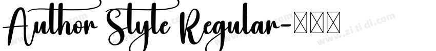 Author Style Regular字体转换
